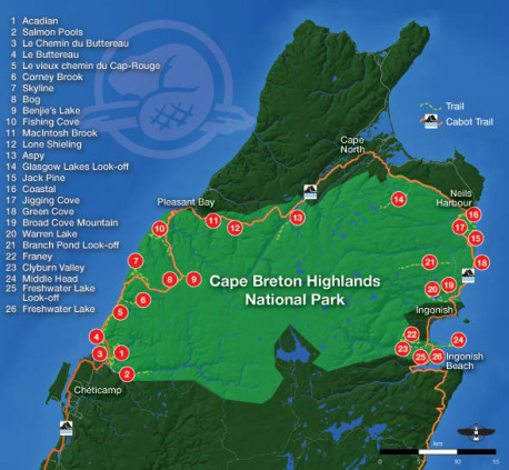 trail breton cape cabot map hiking national park highlands scotia nova canada trails island maps ns parks coast east head